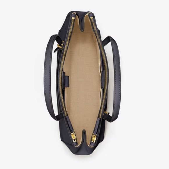 🥰 Tory Burch EMERSON LARGE DOUBLE ZIP TOTE Navy - Picture 4 of 14